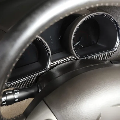 Vista 3 de Para Toyota Highlander 2009 2010 2011 2012 2013 fibra de carbono real 3D adhesivo tablero tablero marco interior accesorios de coche