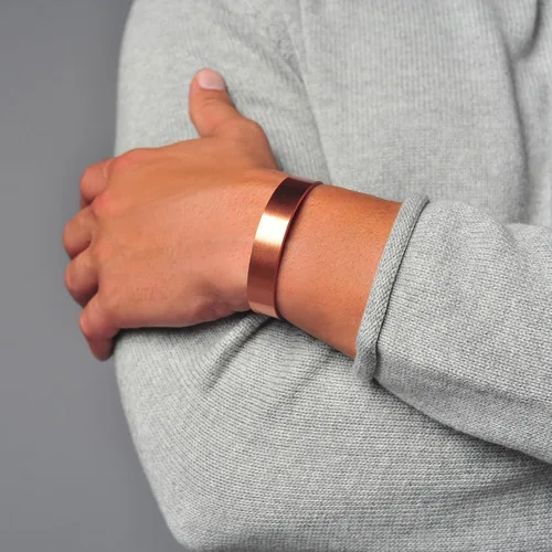 Vista 5 de Pulseras de cobre de campo magnético de diseño elegante con imanes ultra fuertes - unisex - ajustable