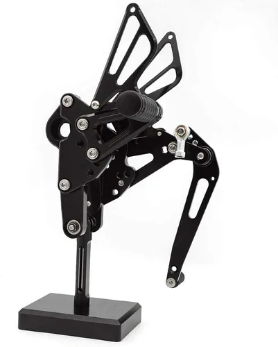 Vista 4 de FXCNC CNC FZ09 MT09 Billet Juego de clavijas traseras para motocicleta, reposapiés totalmente ajustables, compatibles con FZ-09 MT-09 2013-2020