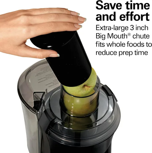Vista 3 de Hamilton Beach Extractor de jugo de boca grande R2502BM reacondicionado