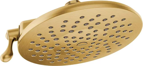 Vista 10 de Moen Velocity S6320BG - Cabezal de ducha tipo lluvia de dos funciones, color dorado cepillado de 8 pulgadas con tecnología de inmersión, S6320BG