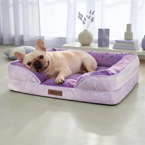 Vista 14 de BELLA & PAL Sofá cama ortopédico para perros medianos/medianos, no necesita montaje, sofá de espuma a prueba de masticaciones con forro impermeable
