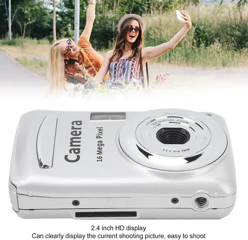Vista 4 de Cámara digital FHD 1080P para niños, 2.4 16MP 16X Zoom digital con enfoque automático, cámara para niños, mini cámaras para selfie para niños