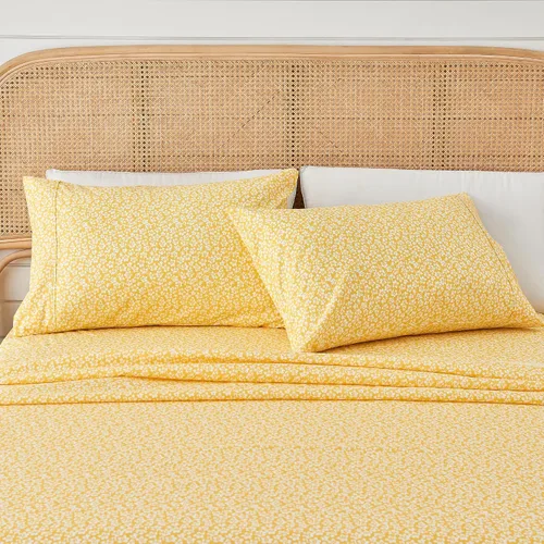 Vista 19 de Great Bay Home Juego de sábanas tamaño individual de microfibra - Sábanas de 3 piezas a rayas moradas - Ropa de cama de microfibra ultrasuave