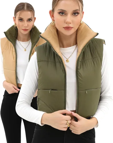 Vista 40 de Xeoxarel Chaleco acolchado corto con bolsillos para mujer (XS-XXL)