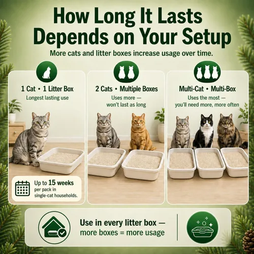 Vista 6 de Little Litter Saver Una nueva generación de desodorante de caja de arena para gatos Fórmula única para liberación lenta Aroma fresco natural