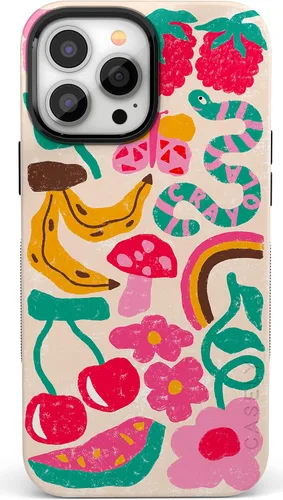 Vista 126 de Casely Funda para iPhone 12 Pro Max Always Vibing Retro Diseño protector audaz Diseño compatible con MagSafe