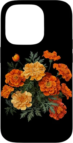 Vista 17 de Funda para iPhone 17 con diseño de flores de caléndula del mes de nacimiento