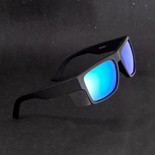 Vista 4 de Lentes de sol de seguridad para hombre, negro mate, lentes de sol de seguridad polarizados, cumplen con las normas ANSI Z87+, protección UV