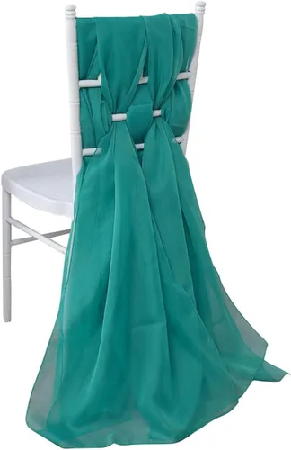 Vista 26 de Efavormart - Paquete de 5 bandas de gasa de alta calidad para silla, 22 x 78 pulgadas, amatista violeta, lazos para silla de diseño transparente