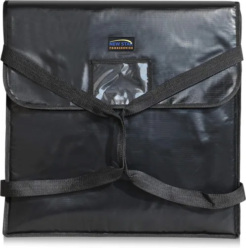 Vista 13 de New Star Foodservice 51100 Bolsa de entrega de pizza aislada, 18 x 18 x 5 pulgadas, color negro