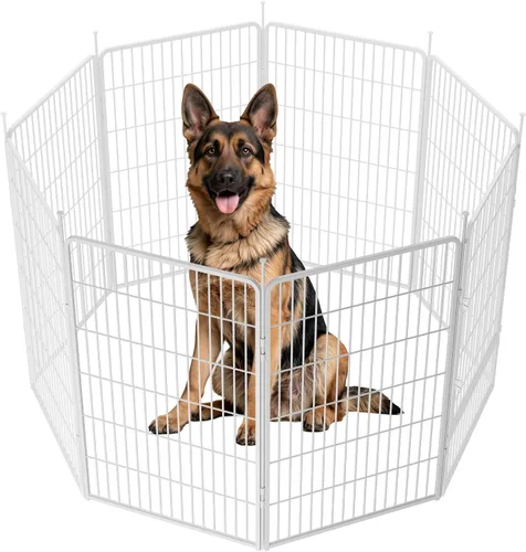 Vista 33 de SunsGrove Corralito para perros de interior, 24 pulgadas, 2 paneles, corralito de juego para cachorros, para interiores, fácil instalación, valla