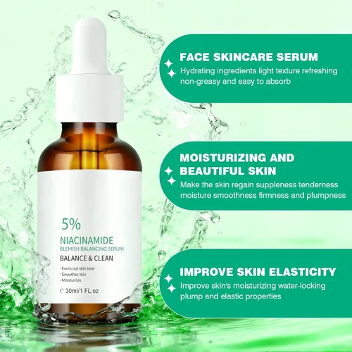 Vista 3 de Suero de niacinamida para la cara, hidrata el suero facial del cuidado de la piel para todo el tipo de piel 1.0 fl oz