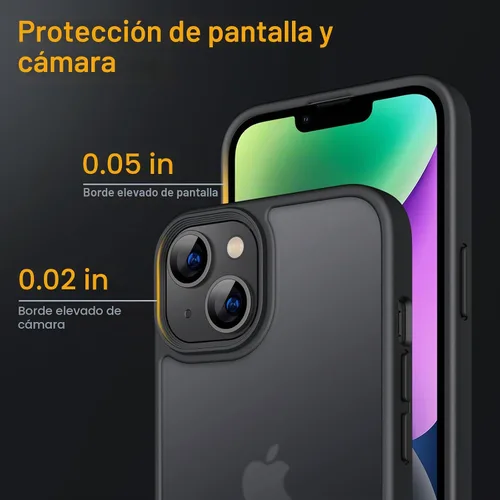 Vista 5 de JETech Funda mate para iPhone 14, color negro