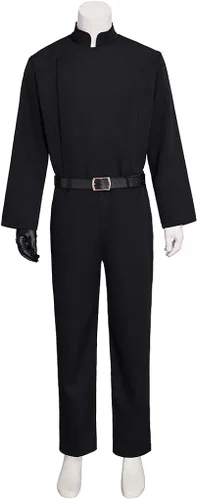 Vista 3 de Disfraz de cosplay de Luke para hombre uniforme negro disfraz de Jedi para Halloween