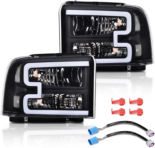 Vista 26 de GRAND ORANGE - Juego de faros delanteros, compatible con Ford F250 F350 F450 F550 1999-2004, para Ford Excursion 2000-2004, lado del conductor