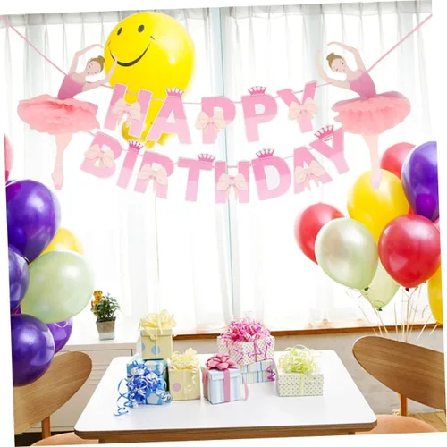 Vista 6 de Vaguelly Pancartas de feliz cumpleaños para decoración de boda, decoración de fiesta, guirnalda de banderines para cumpleaños, tira de la bandera