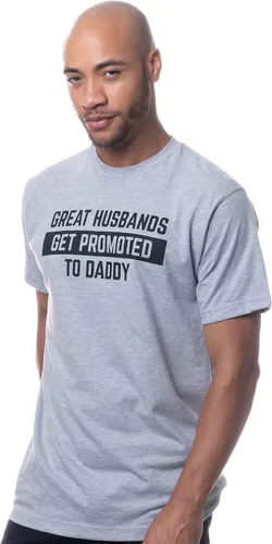 Vista 3 de Great Husbands Get Promoted to Daddy Divertida camiseta de revelación de género de paternidad para hombre