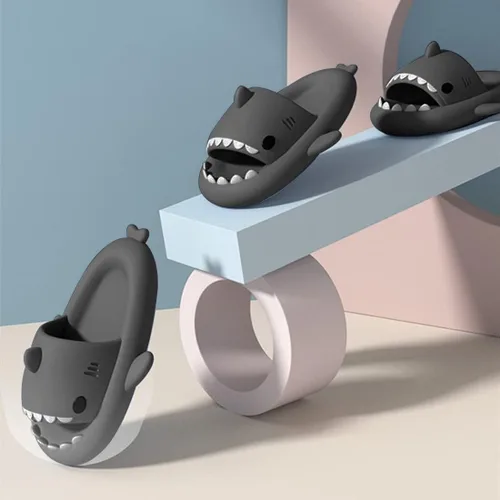 Vista 8 de Metogo Cloud Shark Slides Non-Slip Open Toe Slippers Unisex Cute Lightweight EVA Sandals