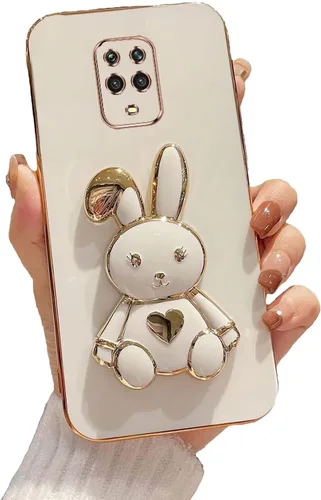 Vista 14 de Funda con soporte de conejo de corazón para Xiaomi Redmi A1, galvanizado suave TPU protector delgado a prueba de golpes con lindo conejito soporte