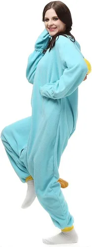 Vista 5 de Wishliker Adult Onesie Animal Pajamas Halloween Cosplay Costumes Party Wear Blue