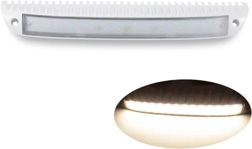 Vista 8 de Raycharm - Lámpara LED de porche de perfil bajo para RV y barco de 9.1", con haz de inundación enfocado de 40° hacia abajo, luz blanca cálida