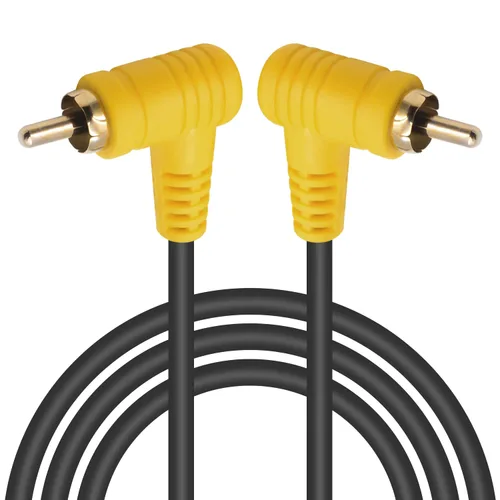 Vista 12 de Duttek Cable RCA de ángulo recto de 5 pies/4.9 ft, estéreo de 90 grados macho a macho con puerto chapado en oro 4K para amplificadores, cine