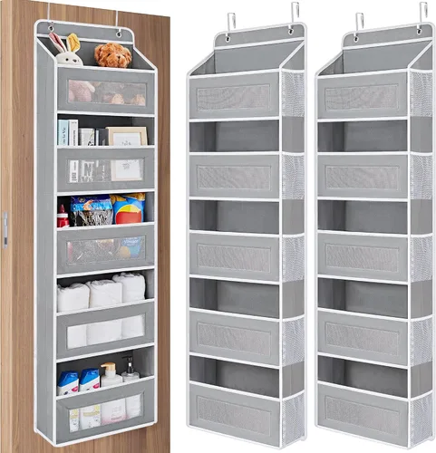 Vista 15 de JARLINK Over the Door Organizer Storage, 5-Tier Extra Large Hanging Storage with 10 Mesh Pockets, 100 lbs Capacity Behind Door Storage for Bedroom