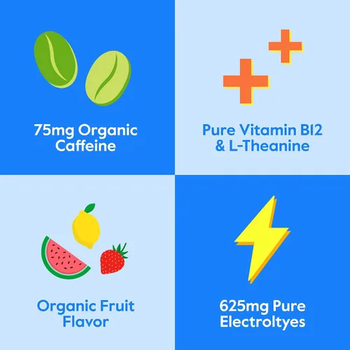 Vista 3 de Nectar Energy Booster – Cafeína orgánica, B12 y electrolitos – Sin azúcar y cero calorías – Café saludable, bebida energética y soda alternativa