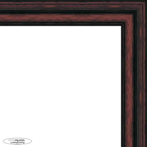 Vista 6 de Poster Palooza 3x3 Inch Traditional Cherry Complete Wood Square Picture Frame with UV Acrylic Plexiglass, Foam Board Backing & Hardware Included