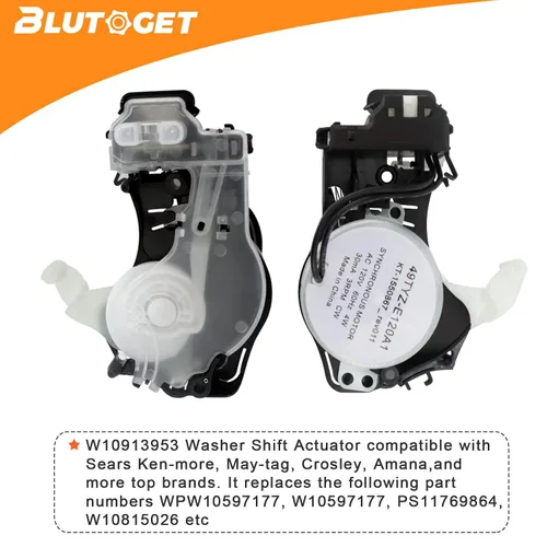 Vista 3 de Actuador de cambio de lavadora W10913953 W10815026 W10815026 y W10528947 W10396887 Kit de cubo impulsado por cesta de lavadora por Blutoget