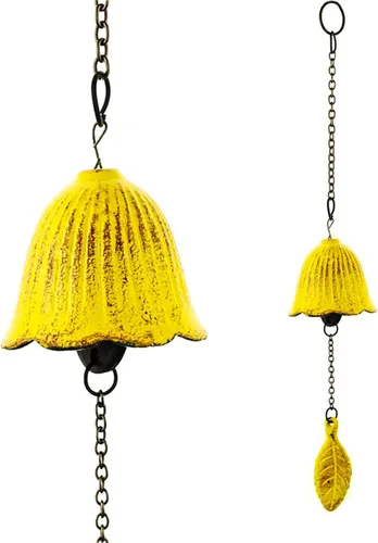 Vista 7 de Carillón de viento japonés de hierro fundido para exteriores, adorno para jardín, patio y balcón, decoración de campana de viento de metal colgante