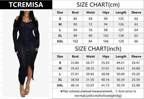 Vista 7 de Tcremisa Women's Elegant Off Shoulder Dress Sexy Long Sleeve Button Down Ruffle Mesh Bodycon Long Dresses