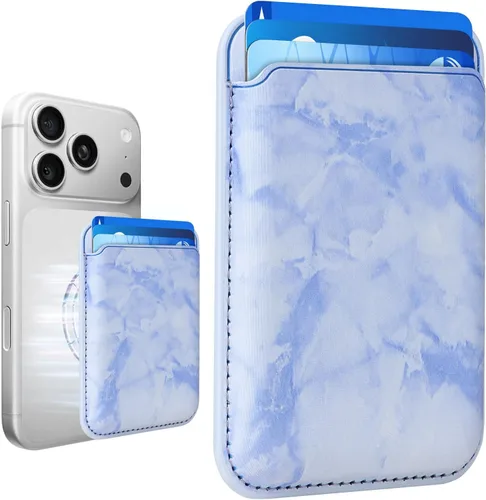 Vista 16 de Cartera de cuero Mag-Safe RFID magnética más resistente para la serie iPhone 17, accesorios Mag-Safe que se adhieren a la serie de iPhone Verde claro