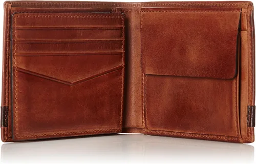 Vista 4 de Fossil Mens Leather Bifold Wallet with Coin Pocket
