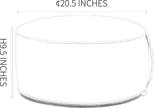 Vista 3 de QILLOWAY Otomana inflable para exteriores para patio, puf redondo impermeable, reposapiés inflable, reposapiés al aire libre para piscina, jardín