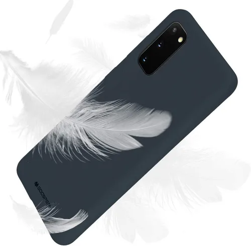 Vista 4 de GOOSPERY Funda suave para Samsung Galaxy S20 (2020), funda delgada y sedosa para parachoques (azul medianoche)