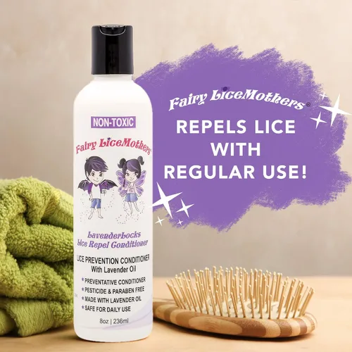 Vista 6 de Fairy LiceMothers LavenderLocks - Acondicionador de prevención de piojos – Acondicionador de aceite de lavanda para eliminación de piojos familiares