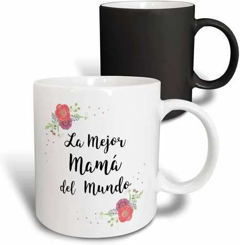 Vista 8 de 3dRose Floral La Mejor Madrina del Mundo Española Mejor Madrina del Mundo - Tazas (mug_312374_4)
