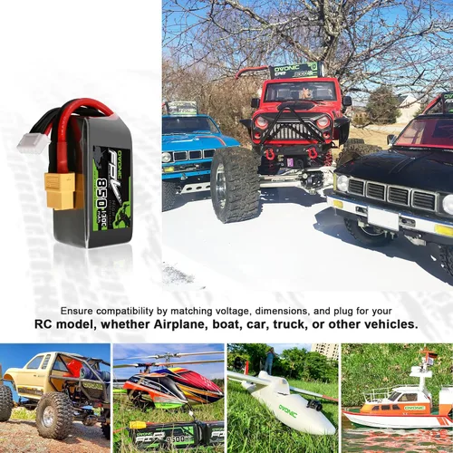 Vista 5 de OVONIC Batería Lipo de 14.8V 130C 850mAh 4S con enchufe XT60