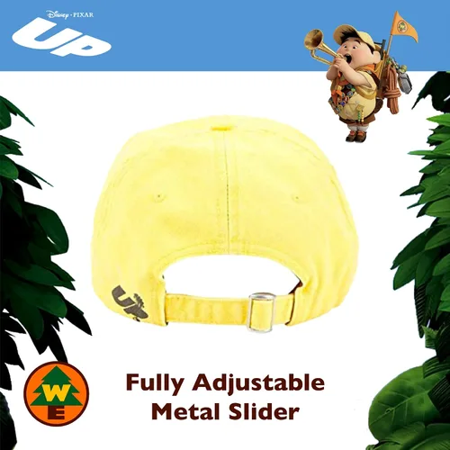 Vista 3 de Concept One Disney Pixar Up Wilderness Explorer - Gorra de béisbol de algodón ajustable con ala curvada color amarillo Amarillo