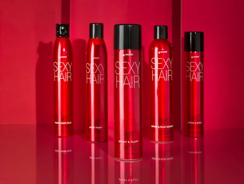 Vista 3 de SexyHair - Laca voluminizadora para el cabello Big Spray & Play Harder Firm, sujeción y brillo todo el día, con resistencia a la humedad hasta 72