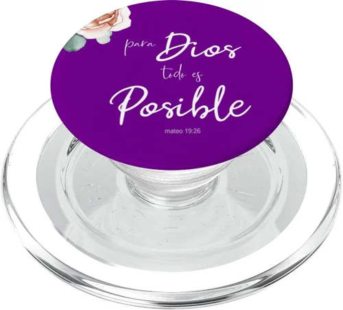Vista 7 de PARA DIOS TODO ES POSIBLE Mateo 19 26 Biblia Cristiano PopSockets PopGrip: Agarre intercambiable para teléfonos y tabletas