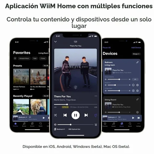 Vista 6 de WiiM Amp Pro: Amplificador de transmisión multihabitación Compatible con Google Cast, Alexa HDMI, control de voz Transmisión desde Spotify