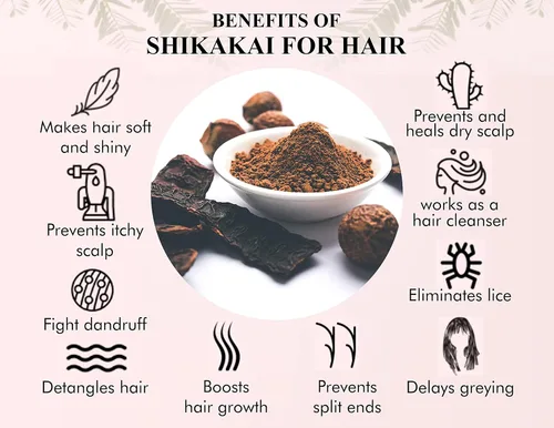 Vista 3 de AYURVEDASHREE Shikakai Powder 100 Gm Acacia concinna Fruit Pods Powder Limpiador y acondicionador natural para el cabello Vegano Sin OMG