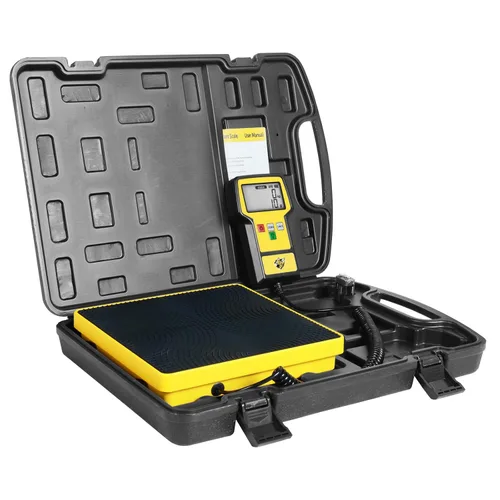 Vista 9 de Báscula de refrigerante 110 libras HVAC Freon Scale Pantalla LCD Ultra-Grande Escala de carga electrónica de refrigerante de alta precisión