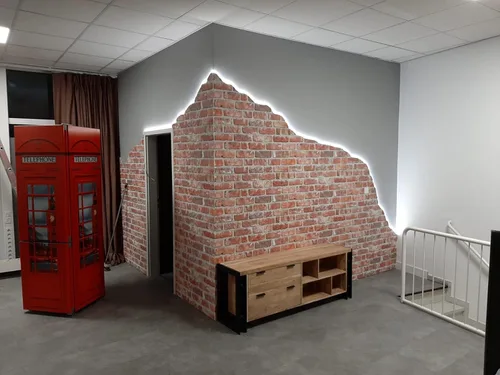 Vista 8 de Dundee Deco Paneles de Pared 3D de Ladrillo Falso - Revestimiento, Paneles de Pared con Aspecto de Piedra Marrón Rojiza, Revestimiento de Espuma