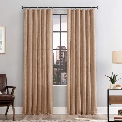 Vista 8 de Scott Living Delton - Panel de cortina semitransparente de 100 % algodón lavado a la piedra, 52 x 84 pulgadas, gris Pecan