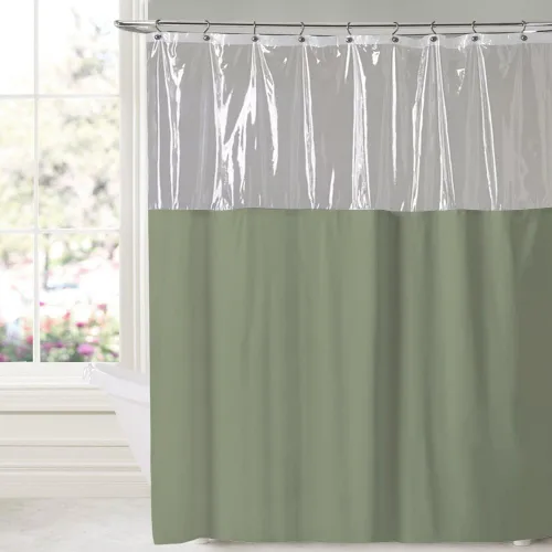 Vista 11 de Sweet Home Collection - Cortina de ducha de vinilo de 10 calibre, 72 x 72 pulgadas