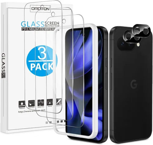 Vista 12 de OMOTON Paquete de 4 protectores de pantalla para Google Pixel 4 (5.7 pulgadas), vidrio templado, resistente a los arañazos, solo cubierta de área
